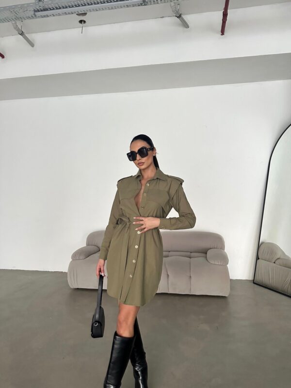 Robe chemise avec ceinture – Image 6