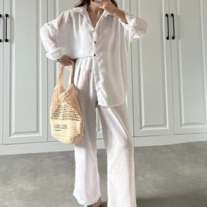 Ensemble Chemise et Pantalon Blanc