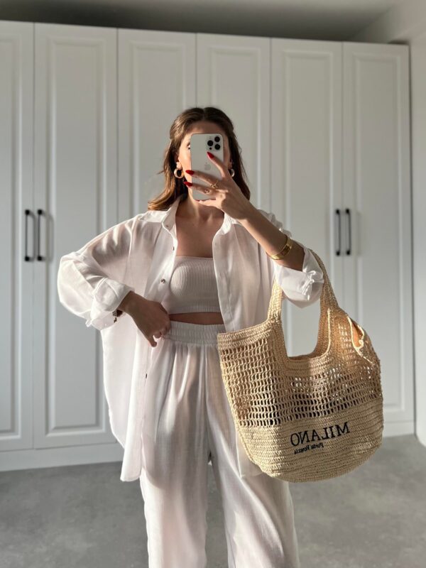 Ensemble Chemise et Pantalon Blanc – Image 5