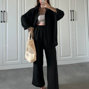 Ensemble Chemise et Pantalon Noir