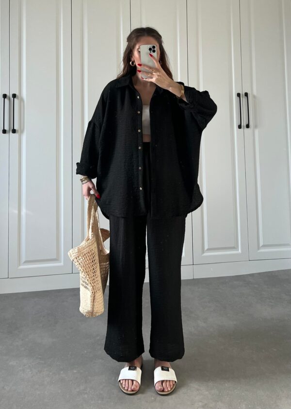 Ensemble Chemise et Pantalon Noir – Image 3
