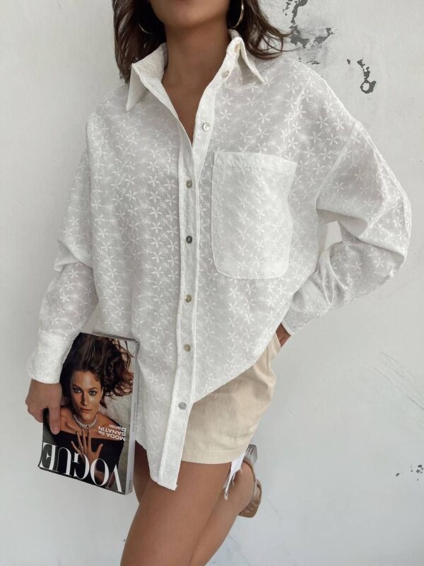 Chemise Blanche à Motifs – Image 4