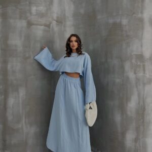 Ensemble Crop Top et Jupe Maxi