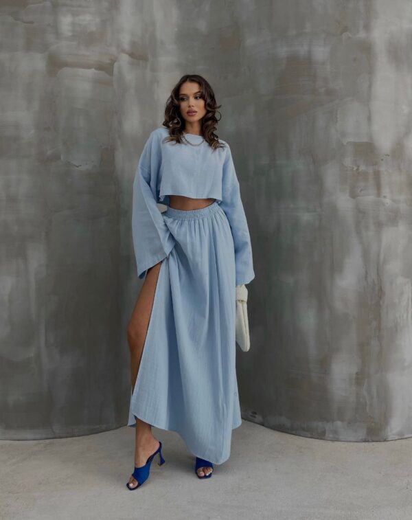 Ensemble Crop Top et Jupe Maxi – Image 4